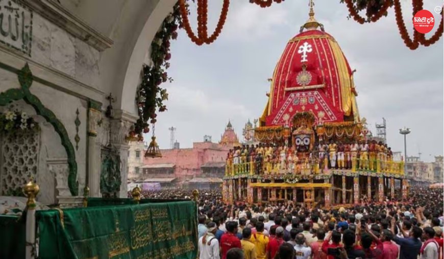 भोपाल में बारिश के बीच निकली भगवान जगन्नाथ की भव्य रथयात्रा, 'हरे कृष्ण' के जयघोष से गूंजा शहर; रूस और अमेरिका के श्रद्धालु भी बने आस्था का हिस्सा