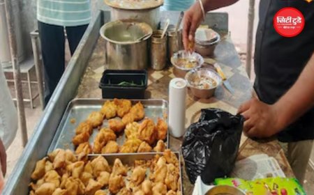 इंदौर में कचरे के पास बन रहे पकौड़े, खुले समोसे-कचोरी पर मंडराती मक्खियां