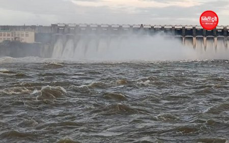 जबलपुर में बारिश से बरगी डैम का जलस्तर बढ़ा, 13 गेट खोले गए; नर्मदा का बहाव तेज, अलर्ट जारी