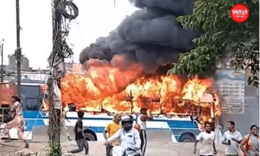 पटना में सड़क हादसे के बाद बवाल: युवक की मौत से गुस्साई भीड़ ने 10 गाड़ियां फूंकीं, ट्रैफिक चौकी में लगाई आग; NH-30 जाम
