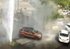 इंदौर में जल संकट के बीच फूटी नर्मदा पाइपलाइन, सड़क पर बहा पानी; डीमार्ट के पास अंडरपास बंद