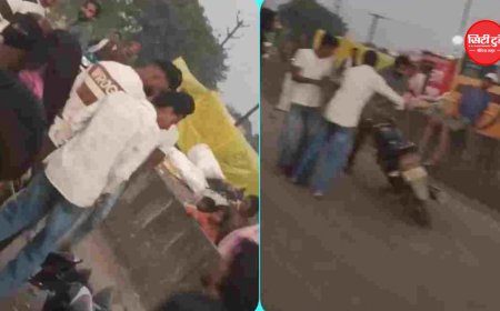 सीहोर में बाइक सवार युवक पर जानलेवा हमला:राहगीरों के सामने बाइक पर ताबड़तोड़ लट्ठ बरसाए, जांच में जुटी पुलिस