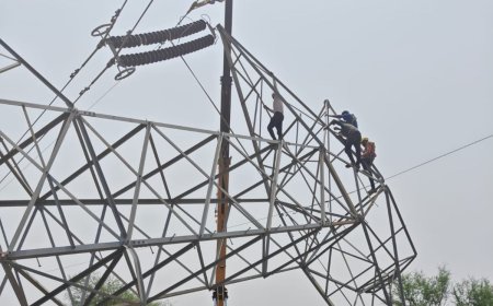 खंडवा में हाईटेंशन लाइन से टकराई दुर्गा प्रतिमा, 4 लोग झुलसे