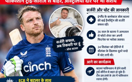 जोस बटलर ने बाईं जांघ की सर्जरी कराई:पाकिस्तान ट्राई-सीरीज से बाहर, ऑस्ट्रेलिया दौरे पर भी संशय