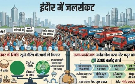इंदौर में 85 हजार परिवारों पर जलसंकट का खतरा, 52 हजार घरों तक नहीं पहुंच रहा नर्मदा का पानी