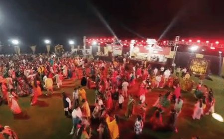 नर्मदापुरम में दैनिक भास्कर के शक्ति गरबा का पहला दिन:आस्था से फुल हुआ सर्कल, पारंपरिक परिधानों में फिल्मी और गुजराती गानों पर थिरके प्रतिभागी